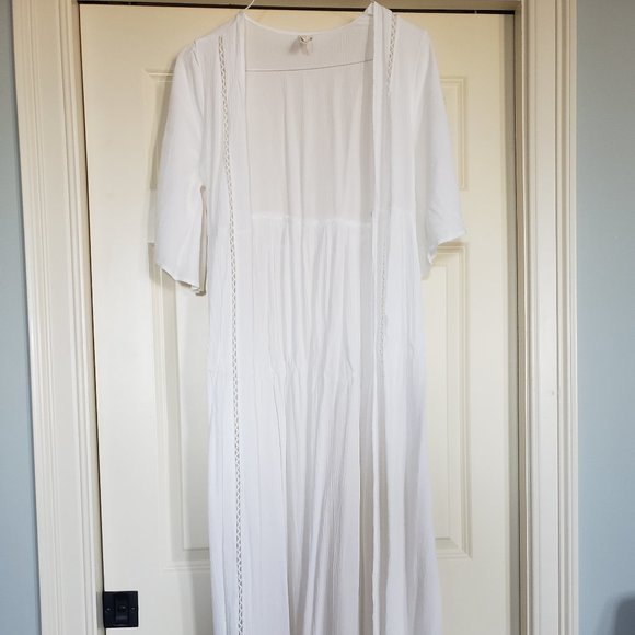 Elan white beach/pool caftan, NWOT, XXS - Picture 2 of 2